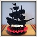 pirate ship cake topper centerpiece - personalized