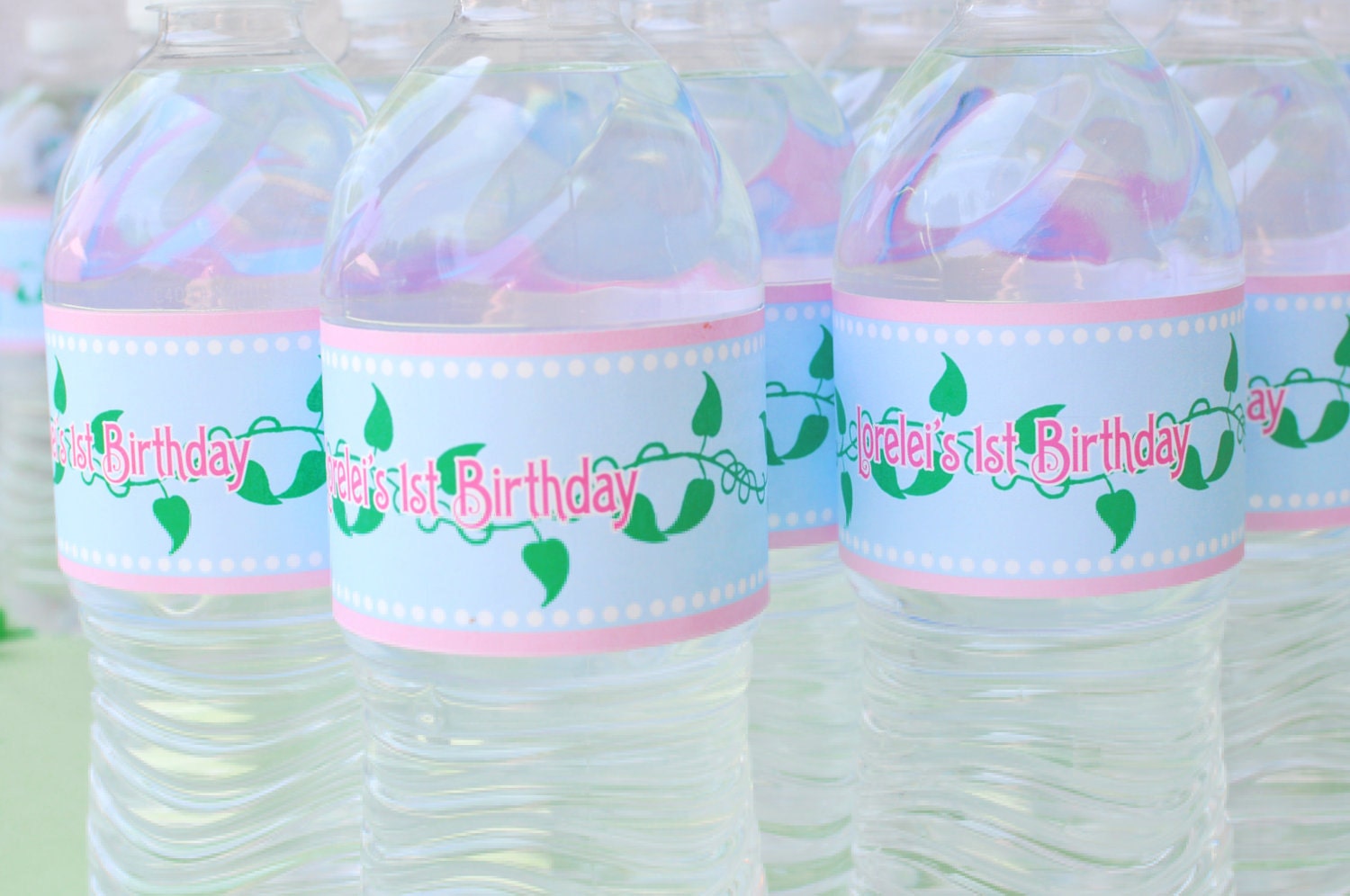 Jack & the Beanstalk Water Bottle Labels (custom colors available) - Printable