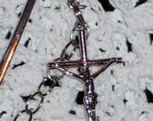 Religious Theme Cross, Crucifix - Silver Finish Bookmark - FREE SHIPPING