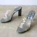 Robert Clergerie Metal and Lucite Tubing Slip On Heels