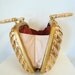 SALE Vintage Princess Charming by Atlas Hollywood-Fla Gold Tone Wire and Natural Straw Woven Handbag / Purse