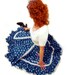 Vintage 60's Cotton Skirt Ruffle Turquoise Blue Pink Pocket Rockabilly Bow White Lace Malco Modes San Francisco.