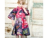 KIMONO DRESS - Nilas Bouquet - sizes 4 through 10 years - girls dresses - summer asian party