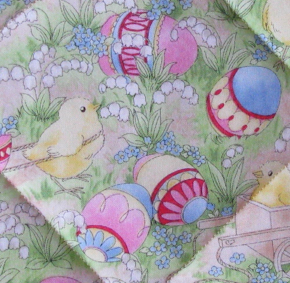 Easter Eggs and Chick Pot Holders Set of Two