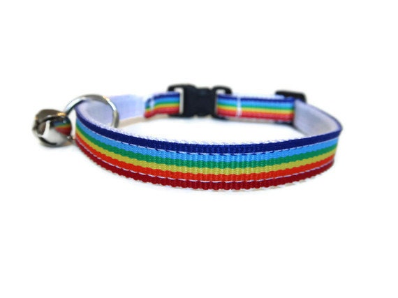 Rainbow Breakaway Cat Collar