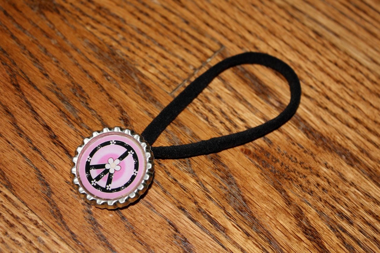 Peace Bottle Cap Magnetic Necklace