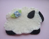 Wool Felt  Brooch Primitive Sheep Lamb