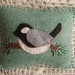 Winter Chickadee - Penny Rug Pillow Pincushion with FREE SHIPPING