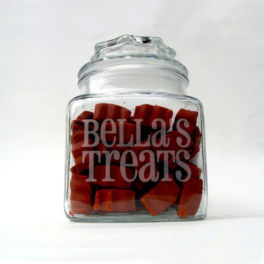 Glass Top Personalized Treat Jar