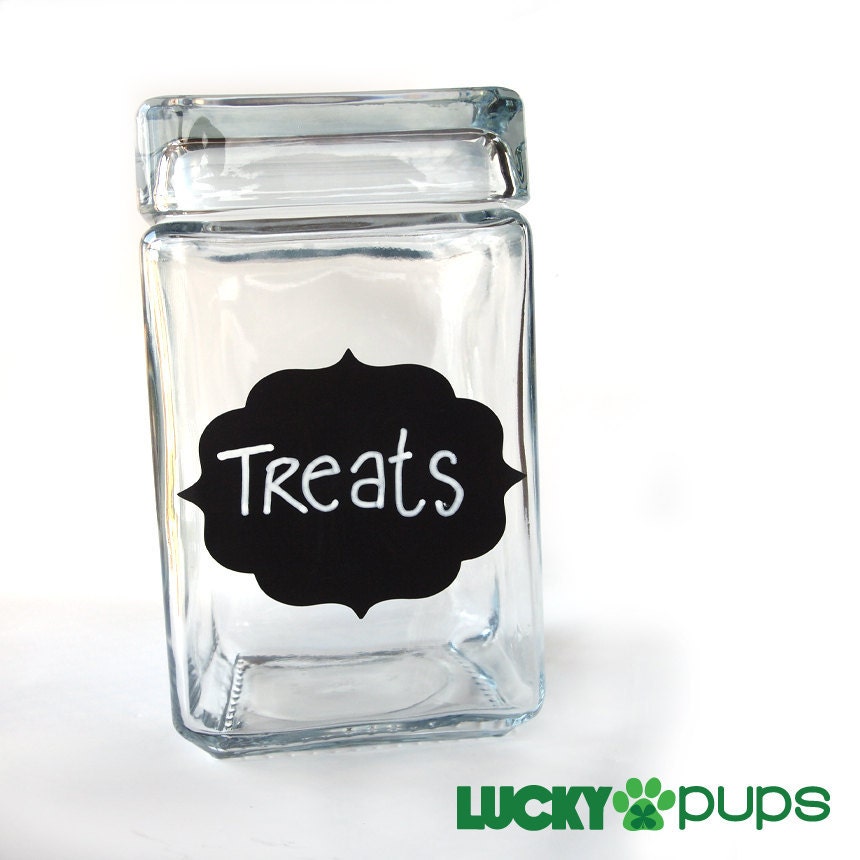 Chalkboard - Medium Stackable Square Glass Canister