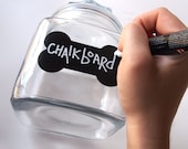 Chalkboard Bone - Glass Top Canister