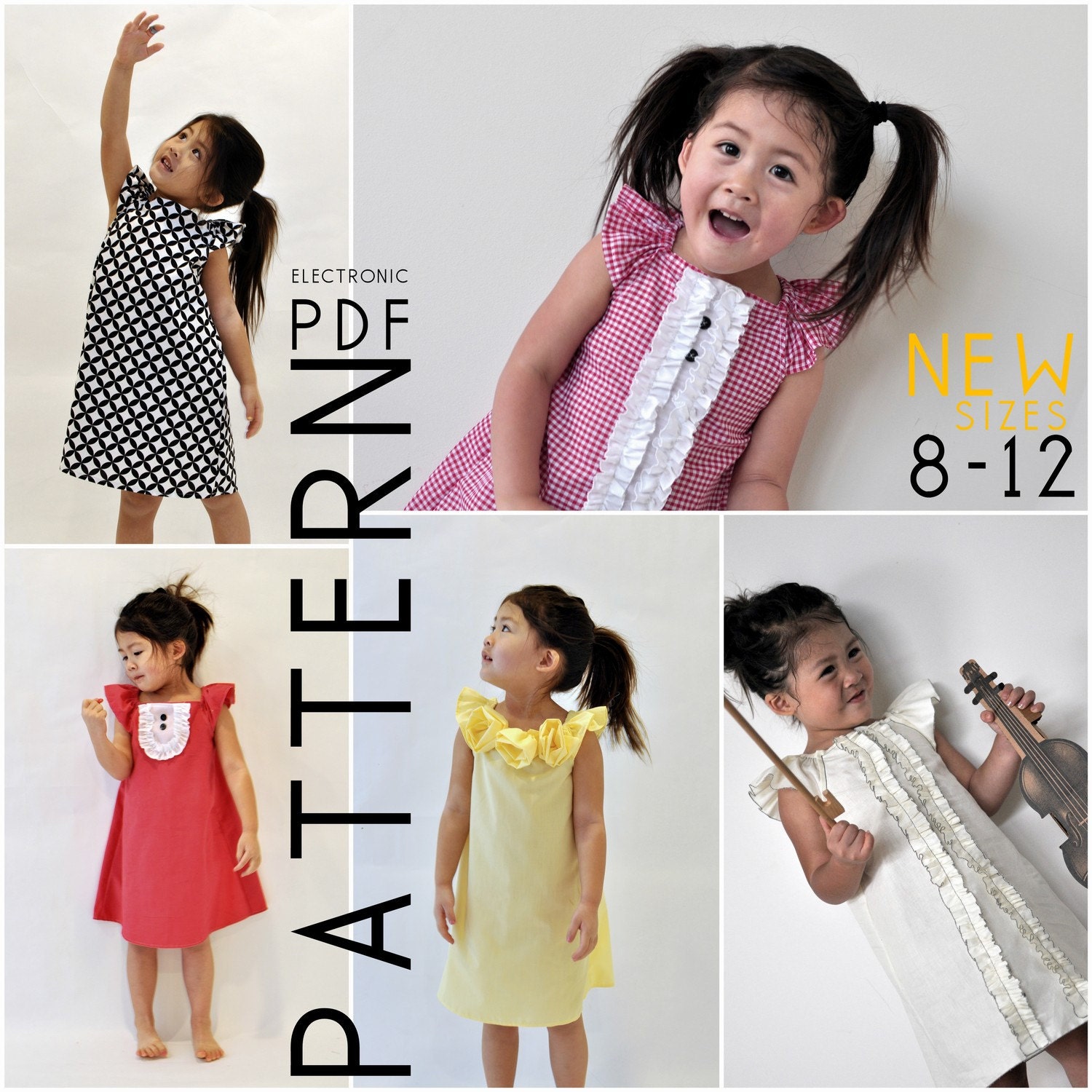 NEW Sizes 8, 10, 12 - The Charissa Dress - Downloadable PDF Pattern and Instructions