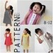 NEW Sizes 8, 10, 12 - The Charissa Dress - Downloadable PDF Pattern and Instructions