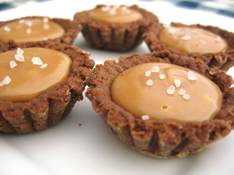 Chocolate Sea Salt Caramel Tarts - (4)