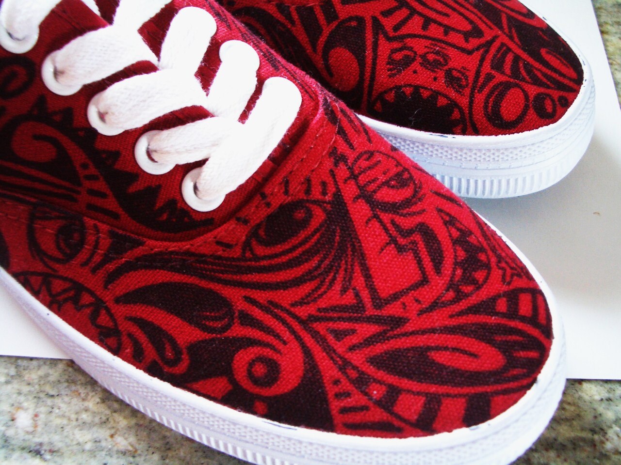 Sneakers- sneakers hand painted Urban antix Tribal designs size 7.5