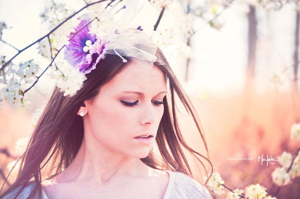 Dreamy lavender Flower Headpiece