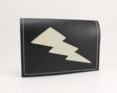 Black/White Lightning Bolt Mini Wallet - Takin' Care of Business