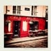 Paris Photography,  Montmartre Cafe Art  - Chez Marie -  Paris Home Decor, Paris Print, Montmartre Cafe Art, Paris Home Decor, crimson red