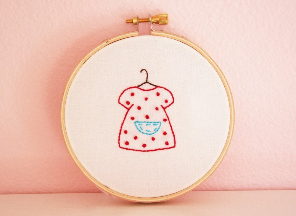 Polka Dot Dress Embriodery PATTERN
