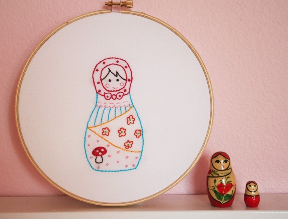 Mushroom Russian Sweetie Embroidery Pattern