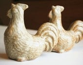 Ceramic Chicken Rooster  Figurine Highfired