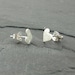 Silver Heart Earrings. Sweet Heart Stud Earrings. Love, Dainty, Post
