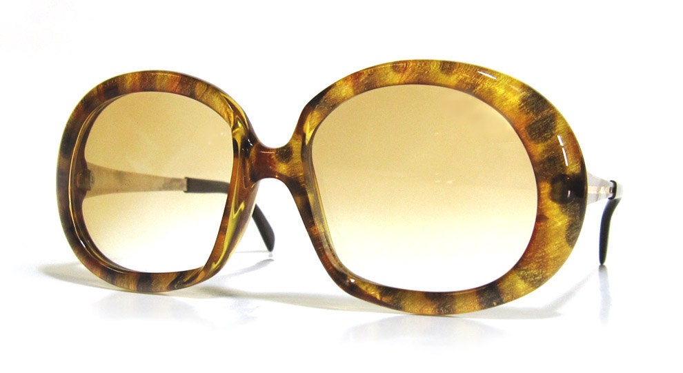 30% OFF SALE - 80's Vintage German Ladies Round Frame Sunglasses