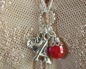 A Is For Apple Teacher Charm Necklace