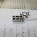 Bakers Love Cupcake Muffin Pan and Tiny Measuring Spoons on a Sterling Silver Chain