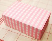Pink Gingham Multi Functions Arched DIY BOX 14.6x9, set of 4, U1055