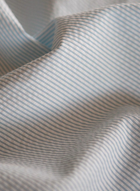 3 Yards of Lovely Water Colored Blue Stripe Cotton WIDE 142cm, U2774