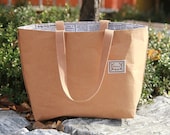SOFT GRIP, The City, Kraft and Linen Tote Bag