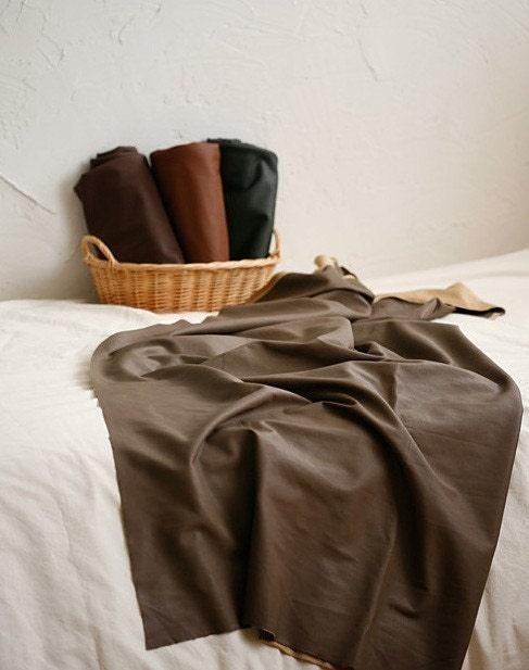 Special sale, Soft Lamb Leather Fabric in BROWN, U1020