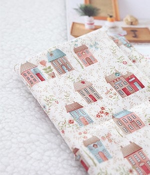 Fat Quarter, Country Houses on Cotton, U2154