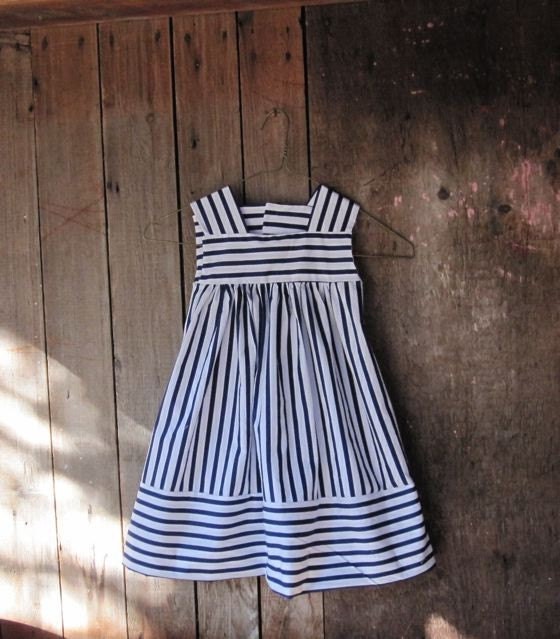 Crisp Nautical Stripes for Spring and Summer, Size 3, Ready to Ship