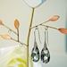 Swarovski Crystal Black Silver Night Earrings. Wedding Bridesmaids Earrings. Futuristic Modern Glamorous