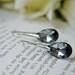 Swarovski Crystal Black Silver Night Earrings. Wedding Bridesmaids Earrings. Futuristic Modern Glamorous