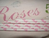 Paper Straws 20 White Straws With Tiny Pink Hearts -Ships Quickly Everywhere -Valentines Day/Weddings too