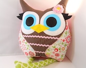 Handmade owl Stuffed Animal Doll Baby Toy plush