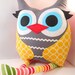 Childrens Stuffed Animal Plush Toy owl Dog Soft Doll Baby golden circle