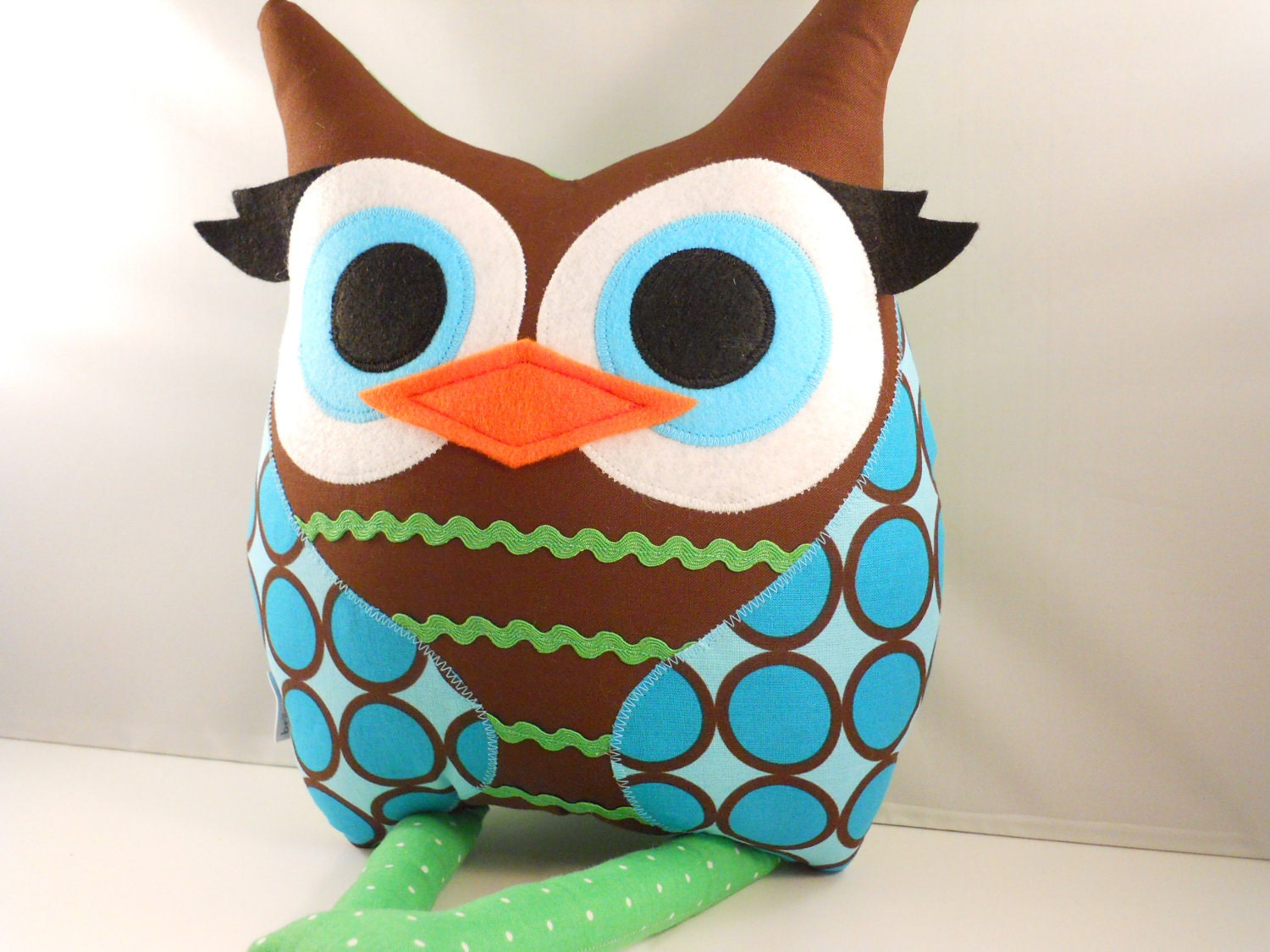 Handmade Owl Pillow Plush Stuffed Toy