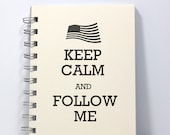 Army Infantry Journal Notebook Sketch Book Diary - Keep Calm and Follow Me - Ivory