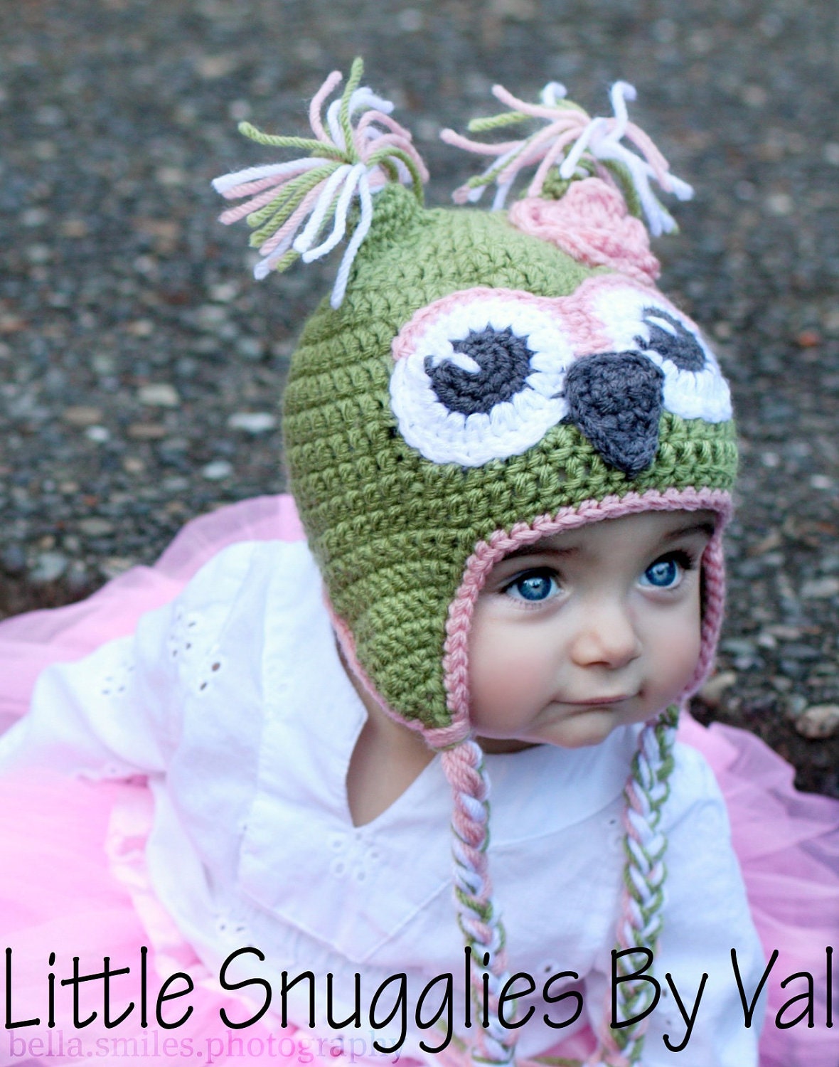 On Sale Now Girly Green/Pink Owly Infant- Adult Sizes Available