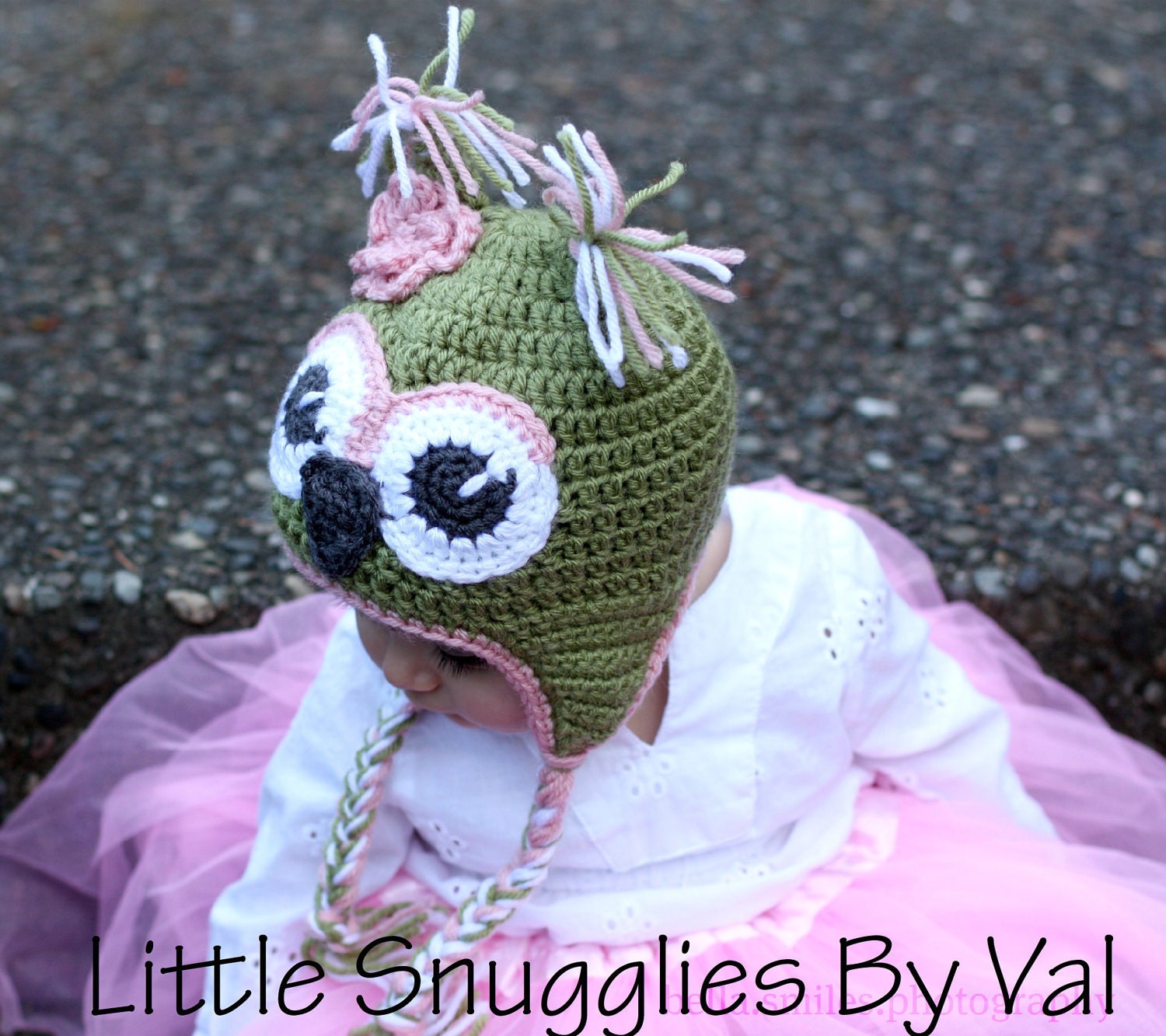 On Sale Now Girly Green/Pink Owly Infant- Adult Sizes Available
