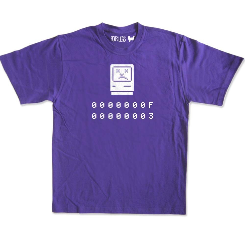 Sad Mac Purple Tshirt made in Australia