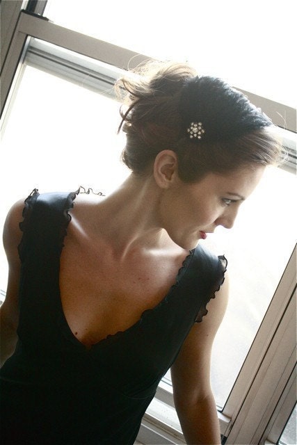 Custom order for Donnabyme82......Beautiful Black Swan Feather Fascinator