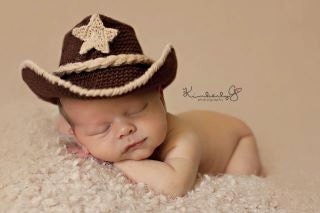 Crochet cowboy hat and boots you pick the colors and size