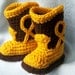 Reserved Listing For Kimberly Newborn Size Boots in Brown And Tan To Match The Hat In Order 59686025