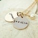 Personalized Necklace - Gold Filled Mothers Necklace - Handstamped Names - Custom Engraved