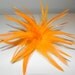 Orange feather flower, feather fascinator, orange head piece, hair clip
